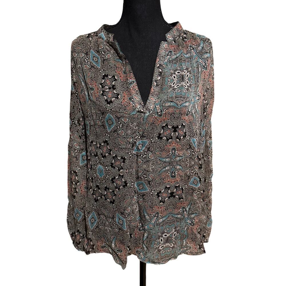 Ella Moss Silk Blouse Top Women's Medium